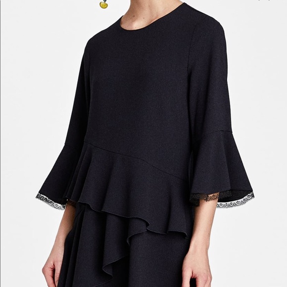 Zara Frilly Dress Size XS - Picture 2 of 7